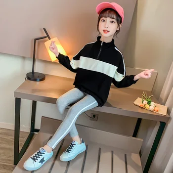 

2020 Autumn New Children Casual Tracksuit Girls Cotton Hedging Jacket Pants 2pcs/sets Kids Leisure Sport Suit Infant Clothing