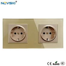 Special Price Crystal Glass Panel Electrical Socket Triple German Plug Grounded, 16A EU Standard Quadruple Power Socket, 15 Years Warranty Special Price Crystal Glass Panel Electrical Socket Triple German Plug Grounded, 16A EU Standard Quadruple Power Socket, 15 Years Warranty