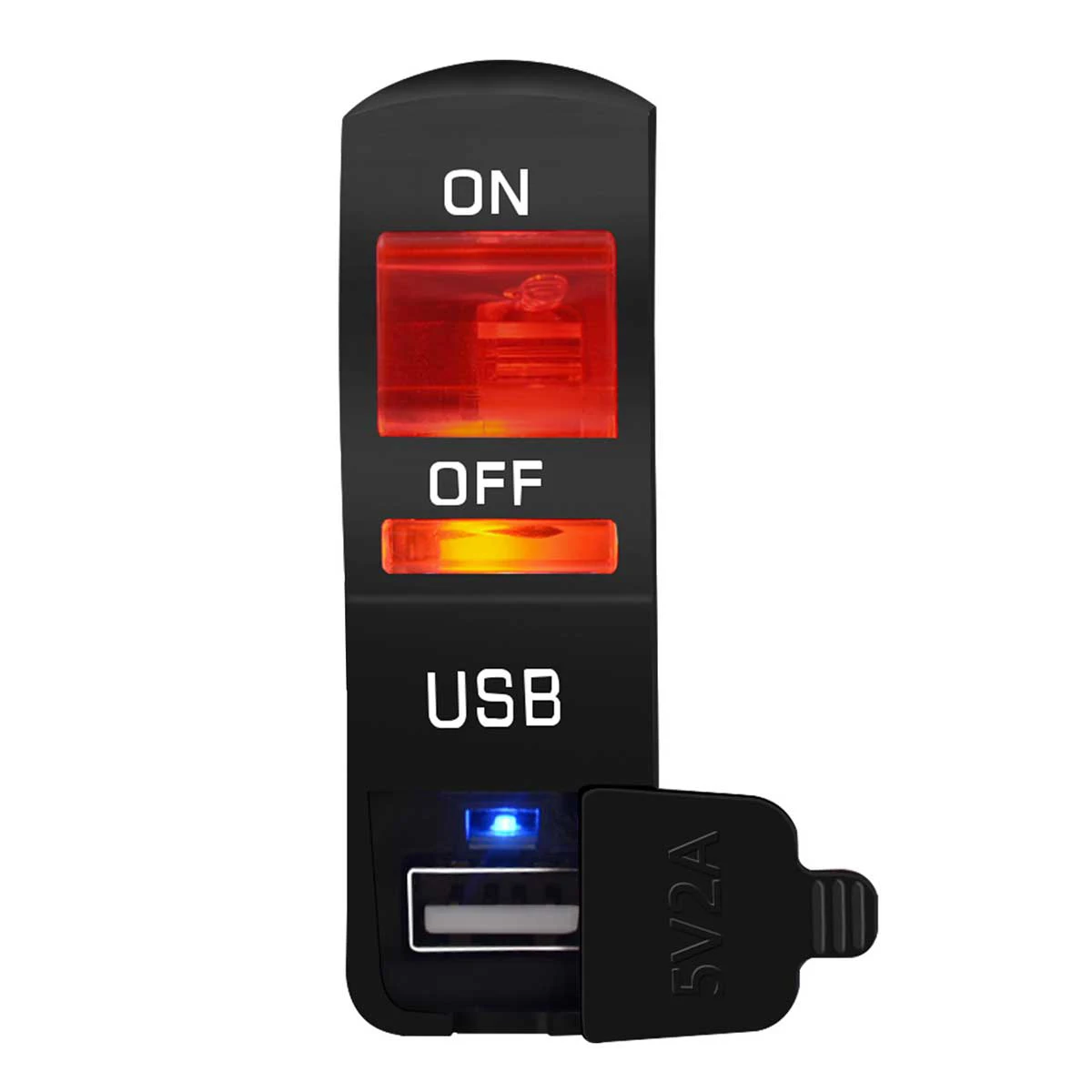 SOONHUA универсальная мотоциклетная фара включения/выключения USB адаптер зарядное устройство 5 В 2A водонепроницаемый Быстрая зарядка с индикатором света