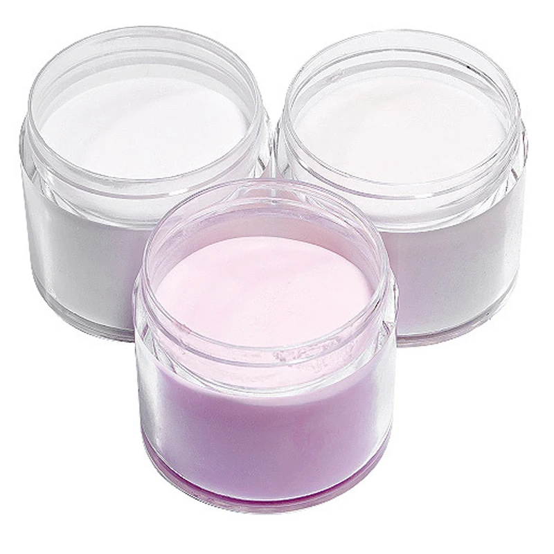 Tanie 10 ml/pudło pyłek do paznokci akrylowych Pigment różowy; Biały; Przezroczysty