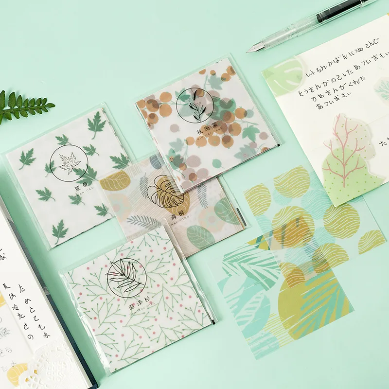 30pcs/pack Plants Series Square Litmus Paper Kids Handmade DIY