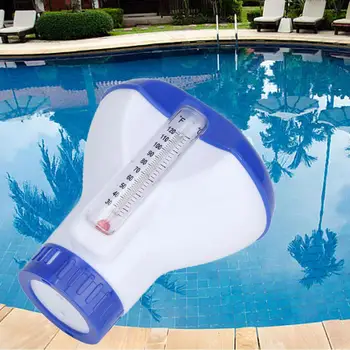 

5 Inch Pool Thermometer Floating Water Pill Impetuous Pool Disinfection Automatic Drug Dispenser Pool Accessories For hot tub