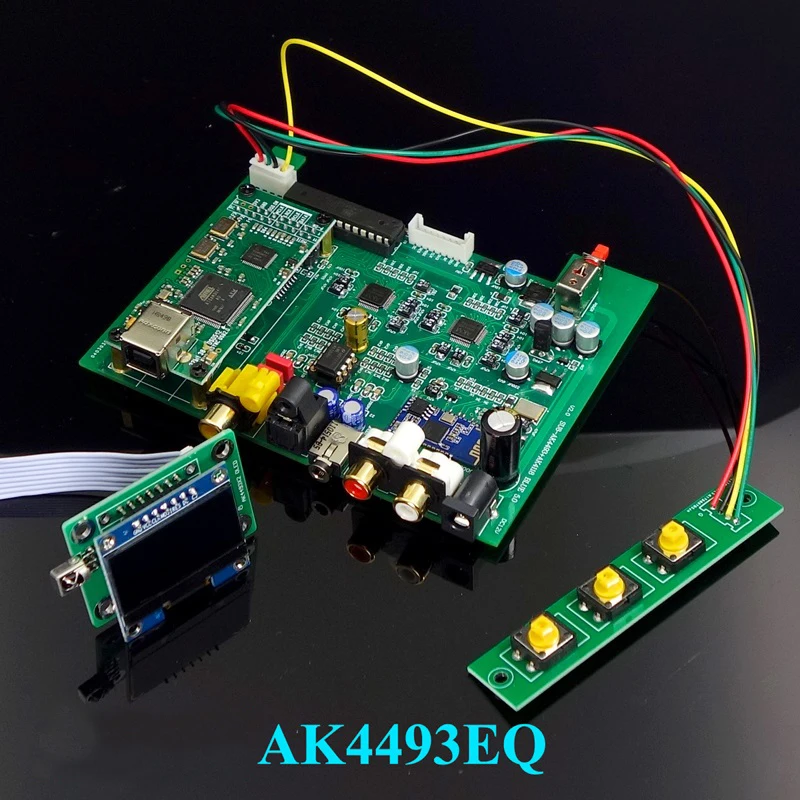 HIFI Bluetooth декодер для усилителя AK4493EQ* 2 Amanero Bluetooth 5,0 USB DAC плата с OLED дисплеем коаксиальный волоконный интегрированный