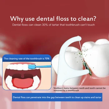 

50pcs Floss In Box Zero Waste Hilo Dentaire Oral Clean Floss Flosser Picks Teeth Toothpicks Sticks TSLM1