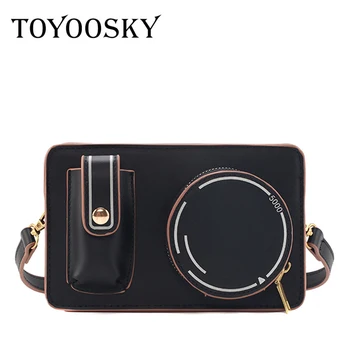 

TOYOOSKY Brand designer ladies messenger bag for women camera shape design small square bag soft pu leather crossbody bag girls