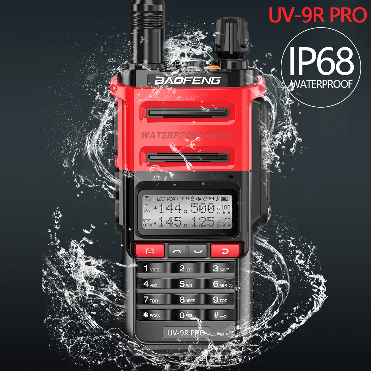 Baofeng Uv-9r Pro Ip68 Waterproof Long Distance Dual Band  136-174/400-520mhz Walkie Talkie Uv-82 Uv-5r Uv-xr Uv9r Ham Radio Walkie  Talkie AliExpress