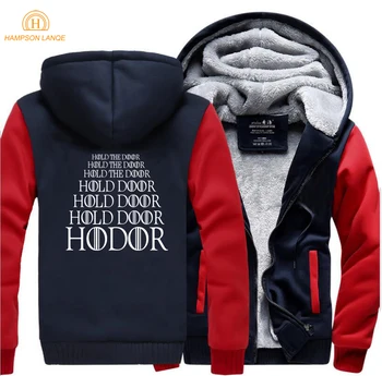 

Game of Thrones Men Thick Winter Fleece Warm Jacket House Stark Coat HODOR Hold Coats The Door Sweatshirt Hoodies Hooded Jackets