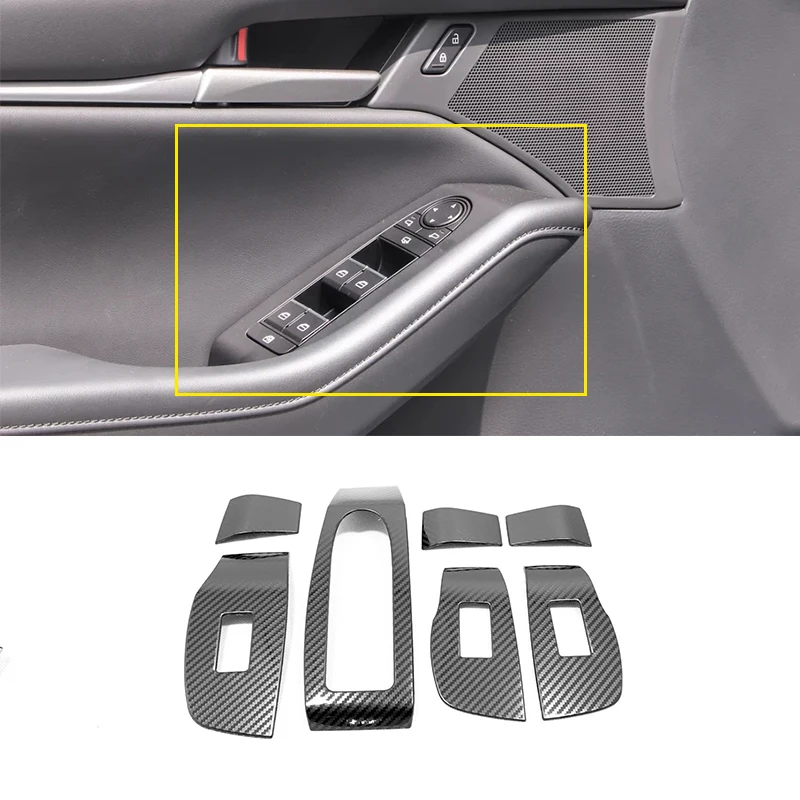 Stainless-steel-For-Mazda-3-Axela-2019-2020-Accessories-Car-Door-Window-glass-Lift-Control-Switch