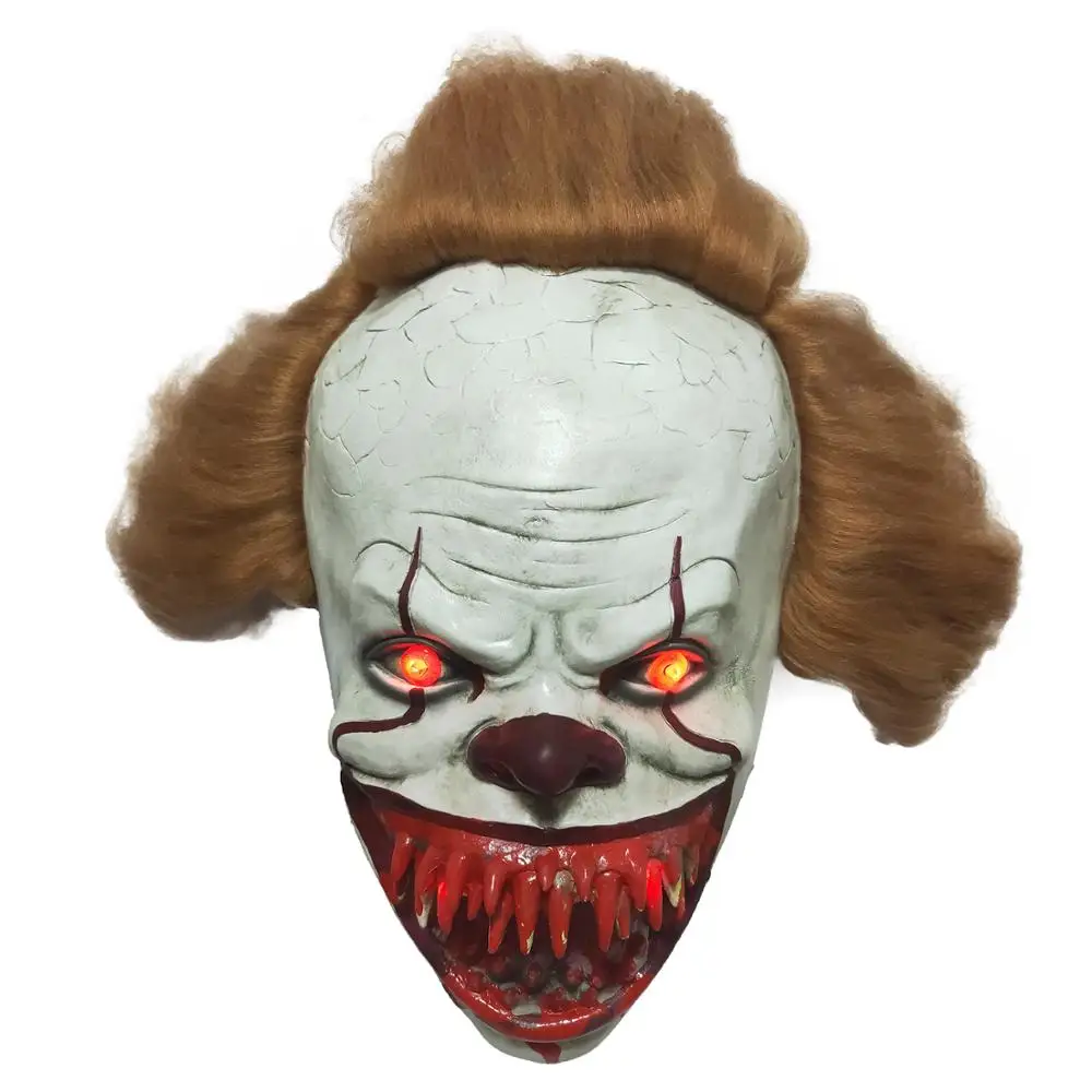 

Stephen King's It Mask Pennywise Horror Clown Joker Mask Bloody Clown Latex Mask Halloween Cosplay Costume Props