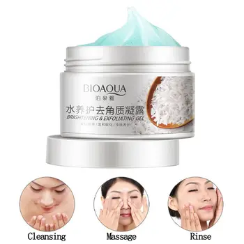 

BIOAQUA Facial Cleanser Natural Facial Exfoliator Exfoliating Whitening Brightening Peeling Cream Gel Face Scrub Removal 140g