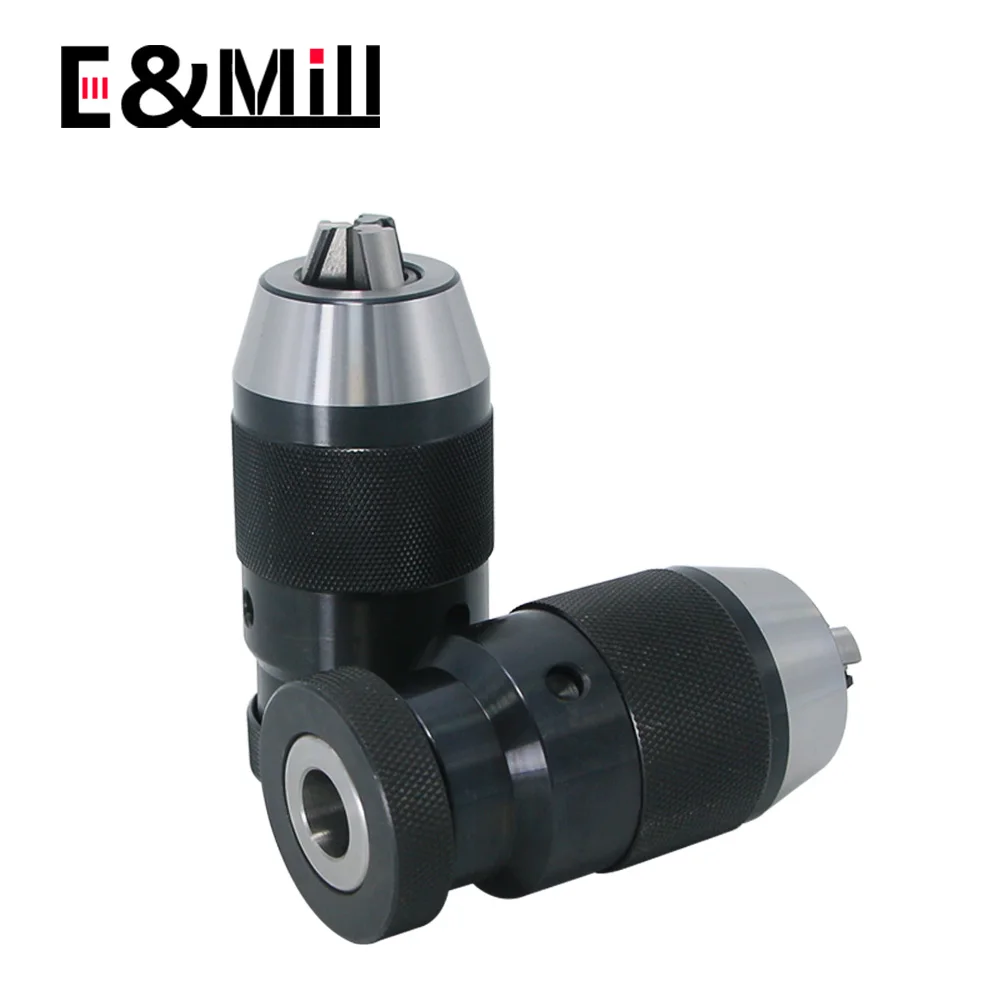 1 set Automatic B10 B12 B16 B18 B22 drill chuck Keyless drilling chuck Self Tighten Locking clamp range 0.5-6mm 1-10mm 1-13 1-16 drill chuck