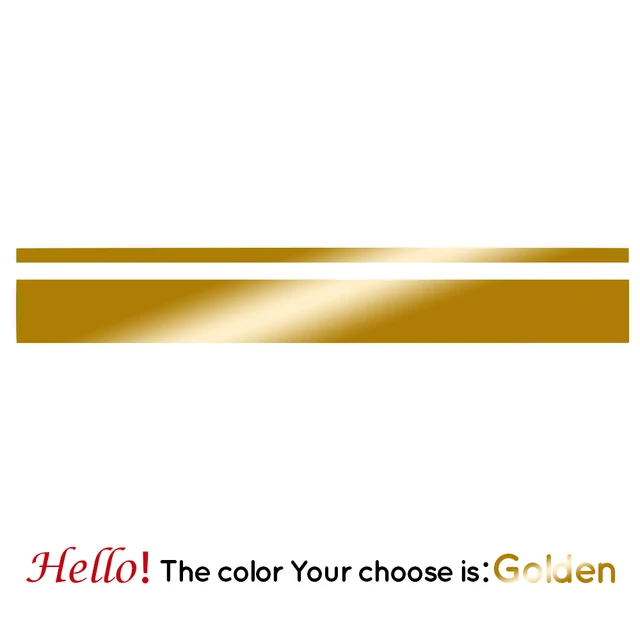 Autocollants à rayures en vinyle pour camping-car,pièces, pour camping-car, Van, boîte à cheval, caravane, décoration Automobile Gold