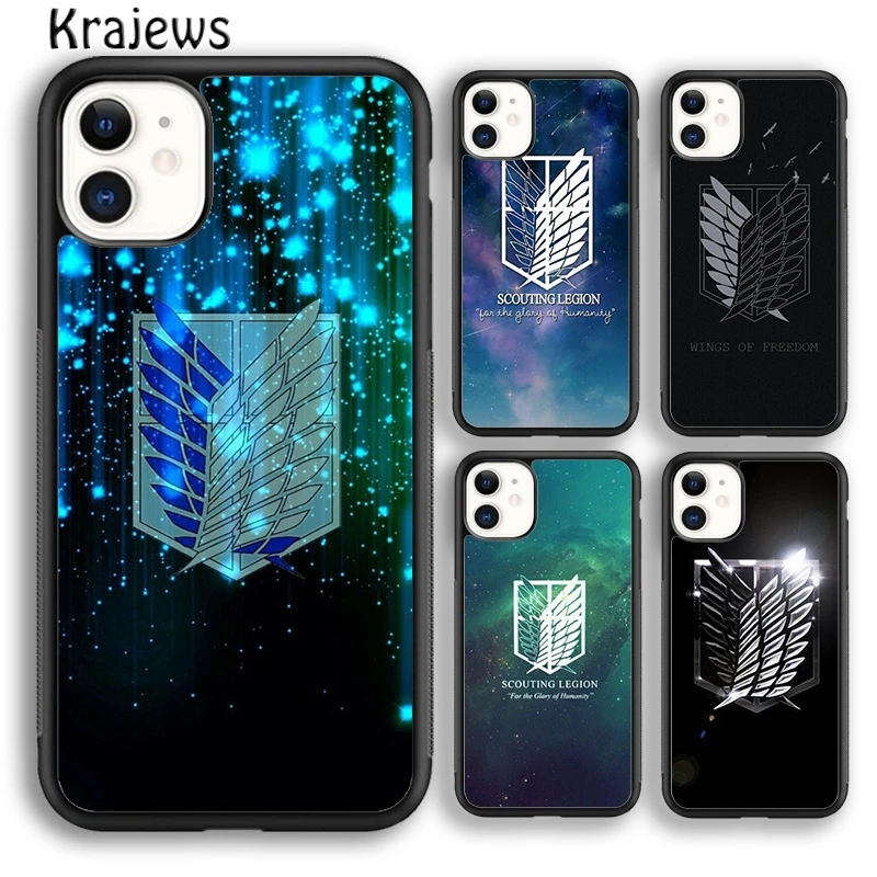 Чехол для телефона krajew с крыльями атаки на титанов iPhone 5s 6s 7 8 plus X XS XR 11 12 13 pro max Samsung