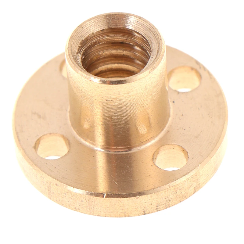 T8 Trapezoidal 8mm Nuts Part Copper Screws For Stepper Motor Lead Screw Brass 3D Printers Parts Diameter 10mm Pitch 2mm