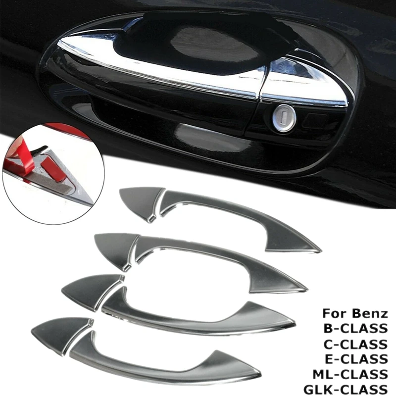 Хромированная накладка на дверные ручки для M e r c d s B n z E Glk Ml Cla W204 W212 Cla250|Внешние