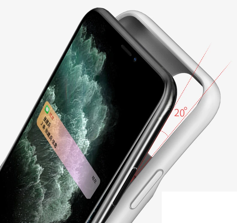 Чехол для зарядного устройства для iPhone 11 Pro Max Силиконовый противоударный чехол для внешнего аккумулятора чехол для iPhone 11