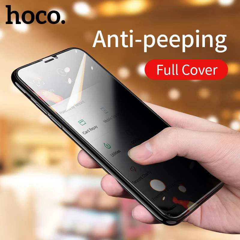 HOCO Защита экрана для защиты конфиденциальности iPhone 11 Pro X Xs Max XR защита от