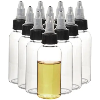 

50pcs 60ml PET Bottle E Liquid Refillable Dropper Bottle With Pen Shape And Twist Off Caps Empty Ejuice Plastic Dropper Bottles