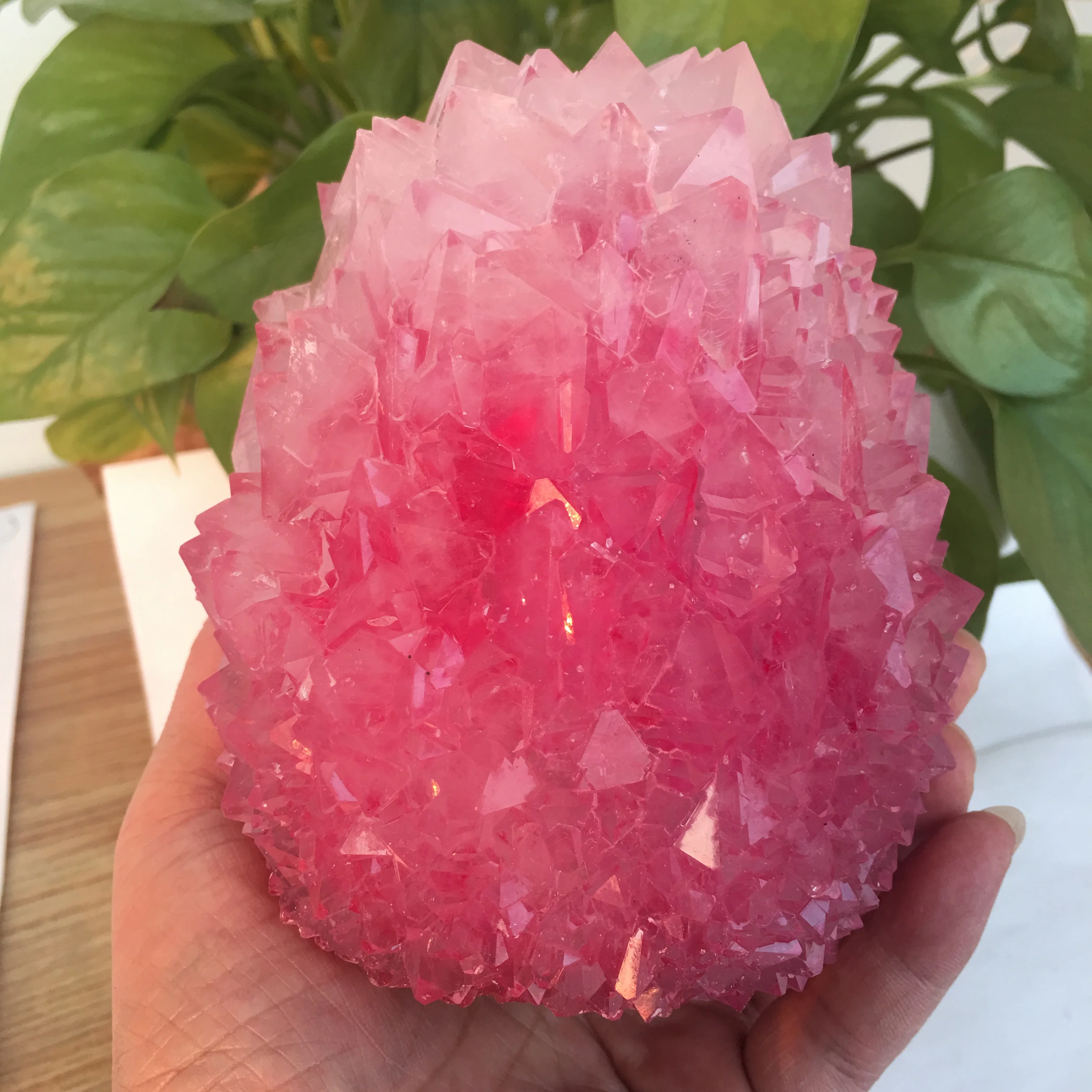 100% pietra di quarzo rosa naturale bellissimo campione minerale pietra di  cristallo rosa guarigione decorazione domestica - AliExpress