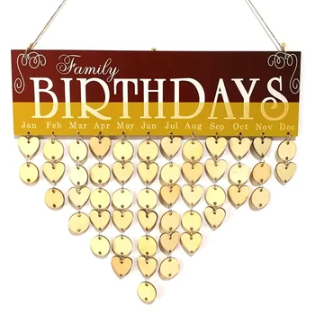 

Chritsmas Birthday Special Days Reminder Board Home Hanging Decor Wooden Calendar Board Hanging Ornament New Year Decoration
