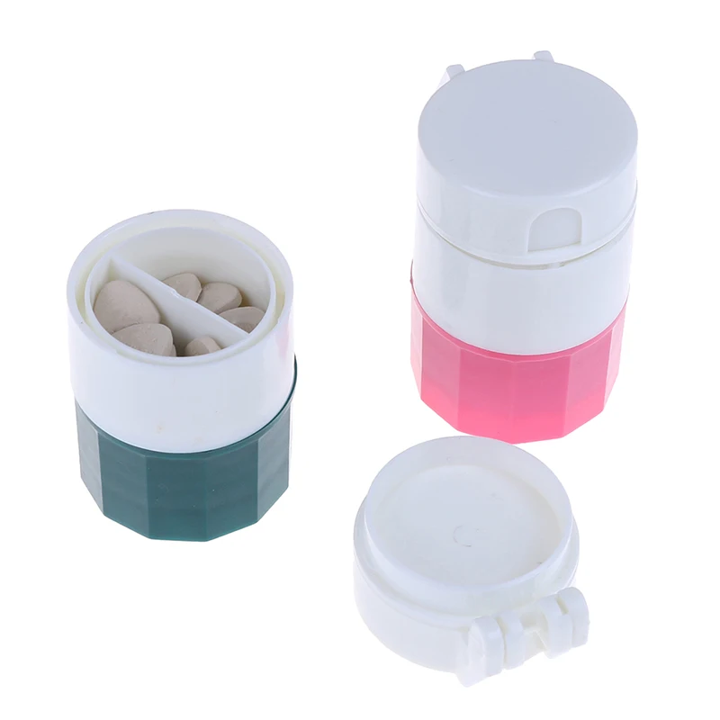 Portable 4 In 1 Pill Cutter Box Convenient Storage Tablet Splitter Medicine Holder Pills Pillendoosje | Красота и здоровье