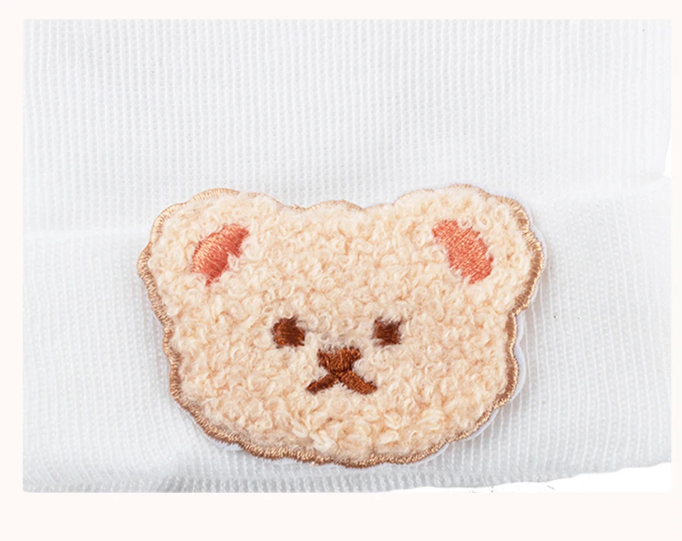 Neugeborenen Baby Mädchen Little bear Baumwolle hüte Neue Baby Junge Kinder Cartoon avatar Knit Beanies Hut und motorhaube baby Zubehör zeug – Detail 9