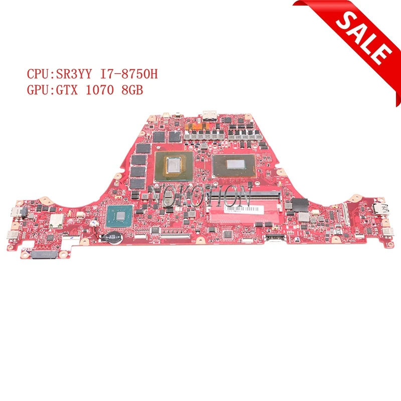 Nokotion GX531GM для asus ROG Zephyrus S GX531GS 15 6 дюймовая материнская плата ноутбука SR3YY I7 8750H DDR4
