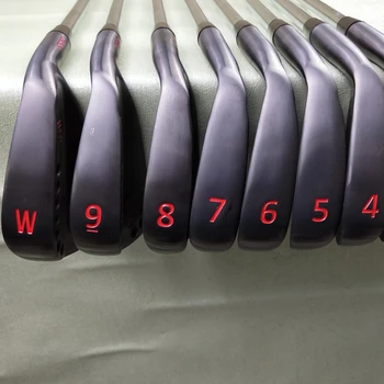 

0311 Golf Irons Black red Iron Set Golf Clubs 3-9w(8PCS) Regular Stiff Flex Graphite or Steel Shaft With Head Cover