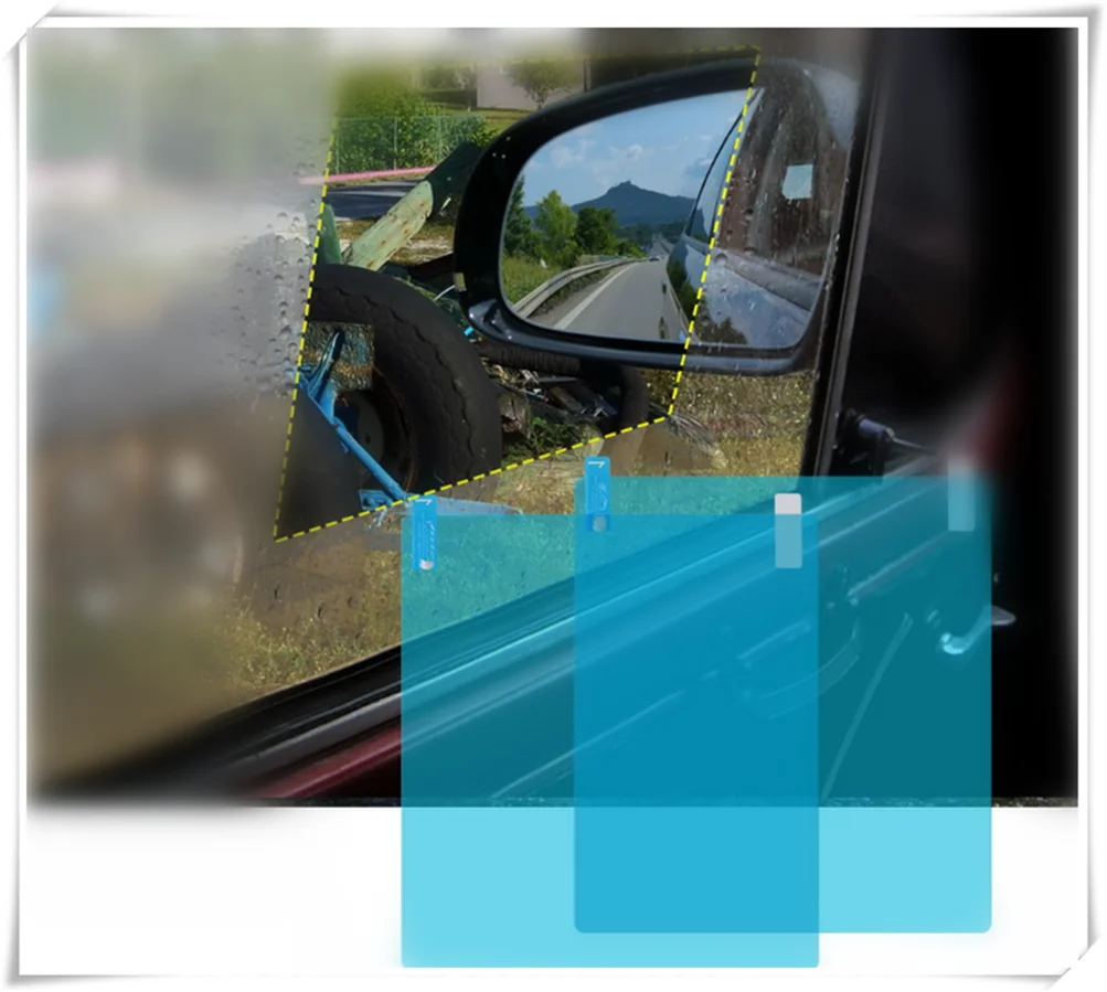 Car rearview fitting mirror waterproof membrane anti-fog clear vision for Fiat Punto Palio Uno Idea Bravo Sedici Grande