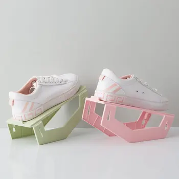 

Shoes Organizers Folding Shoe Rack Simple Tricolor PP Shoe Cabinet Shoe Storage Rack Household Bedroom Shoe Support Shoe Box