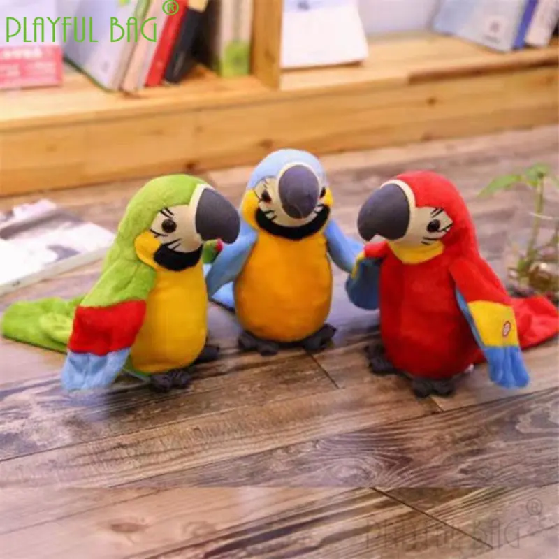 Christmas gifts for children puzzle fun action hand-made ornaments electric plush parrot recording talking and dancing vd59