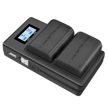 

Lp-E6 Battery Charger Lcd Dual Charger For Canon Eos 5Ds R 5D Mark Ii 5D Mark Iii 6D 7D 80D Eos 5Ds R Camera
