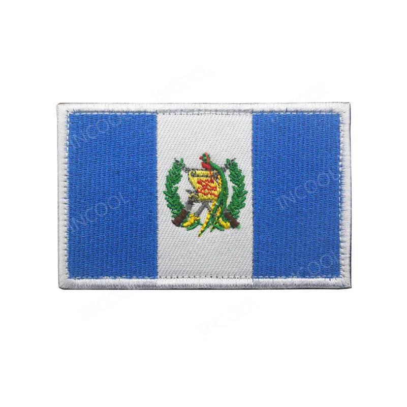 America Country Flags Mexico Puerto Rico Argentina United States Canada Brazil El Salvador Embroidered Patches Badges Wholesale 