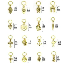 10 шт./партия, винтажное Золотое кольцо для волос, подвески в виде листьев, коса для волос, дредлок, бусины, клипсы, манжеты, кольца, аксессуары для дредов