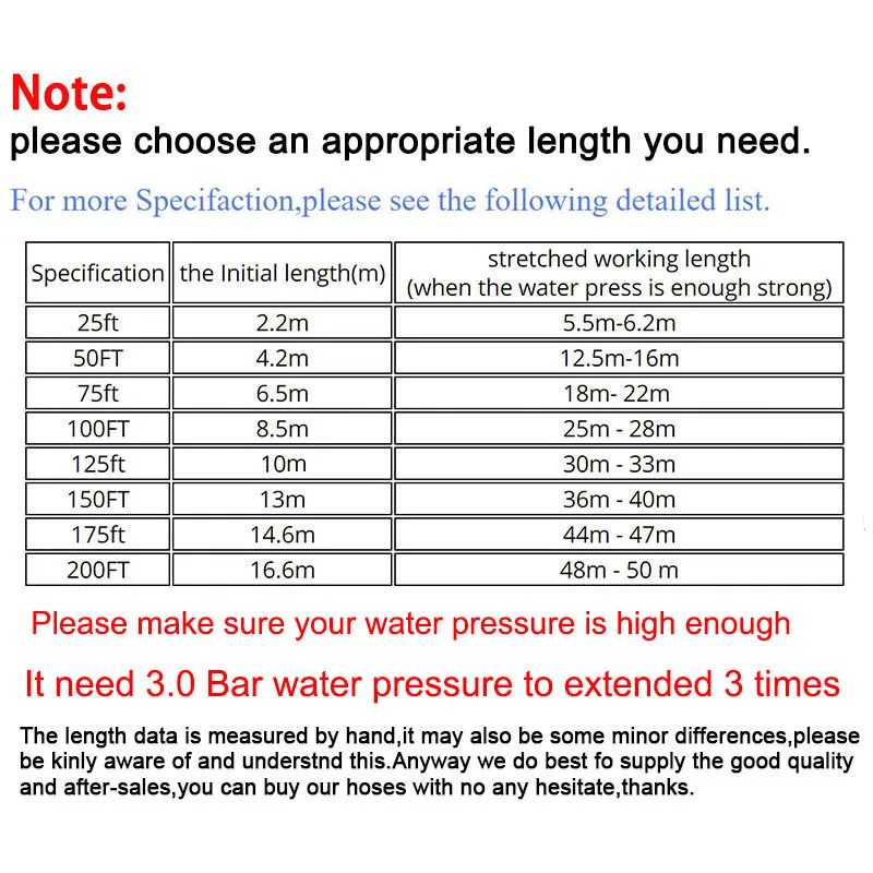 New Watering Hose Expandable Magic Hose Garden Irrigation Hose Pipe With Spray W