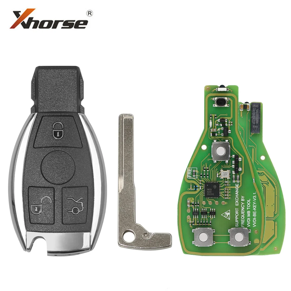 Xhorse VVDI BE Key Pro For Benz Remote Key Improved Version With Smart Shell 3 Buttons Get One Token For MB BGA Tool