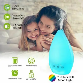

Colorful 7LED Essential Oil Diffuser Humidifier Aromatherapy Air Prurifier 200ML USA STOCK FREE SHIPPING