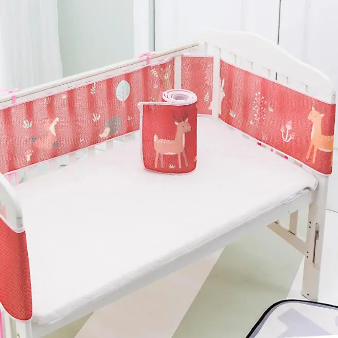 Baby Cot Crib Bumper Cushion Protection Pad Bed Safety mat Bedding Summer cool Breathable decoration - Цвет: 300cm-G