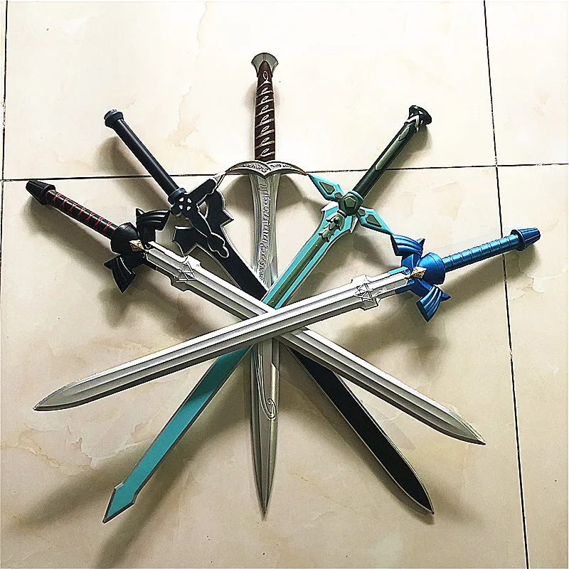 

80cm The Sword Art Online 1:1 Cosplay Kirigaya Kazuto Sword Prop Halloween Weapon Role Play Action Figure Safe Children Toy