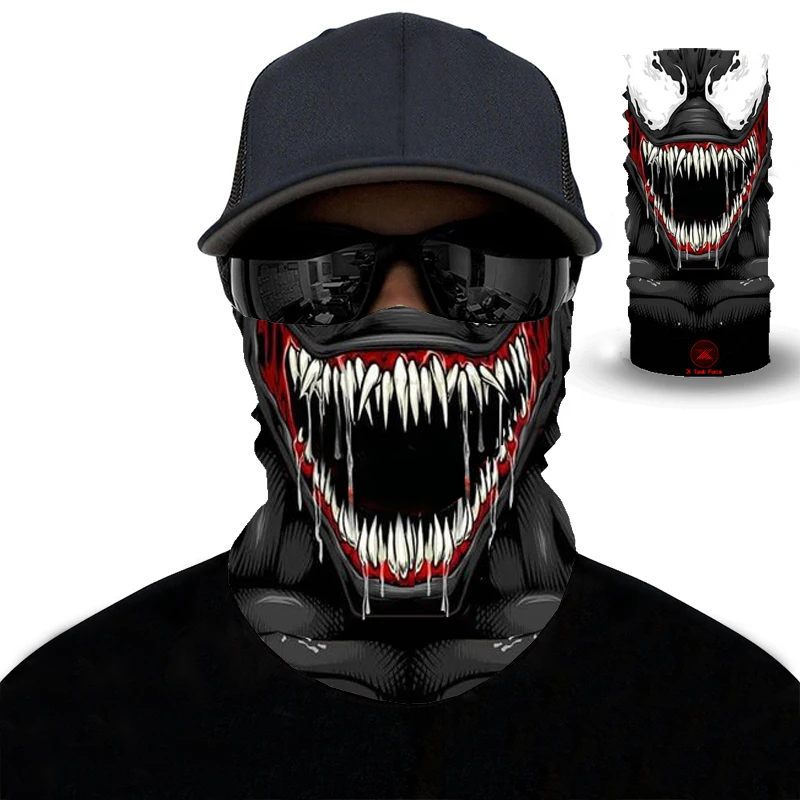 The Venom Bike Fishing Sport Ski Seamless Headwear Skull Neck Bandanas Windproof Magic Scarf Cycling Hiking Mask Gaiter |