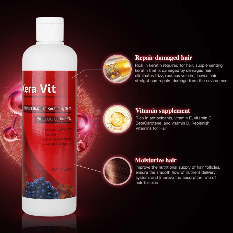 Newest Hot Sale 500ML Brazilian Hair Keratin Treatment Free Formalin Treatment Starighten and Repair Damaged Hair Free Shipping