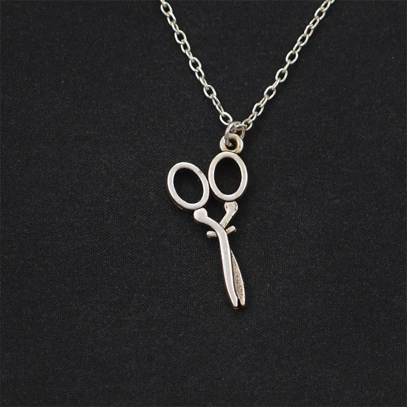 Tiny Scissors Pendant for Necklace 925 Sterling gift Hairdresser Seamstress