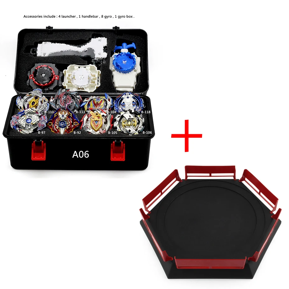 A006 TAKARA TOMY стадион Beyblade Burst набор игрушек Beyblades Арена Bayblade Металл Fusion 4D с пусковой установкой волчок коробка для хранения игрушек - Цвет: A006
