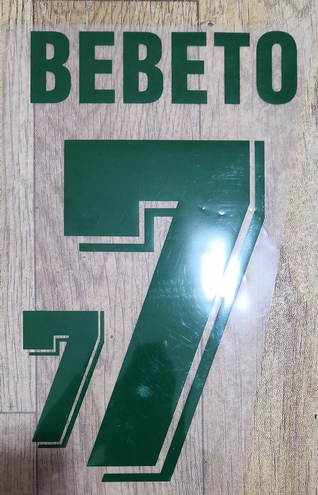 Антикварное серебро 1994 Бразилия BEBETO RONALDINHO RONALDO nameset патч-значок - Цвет: Антикварное серебро