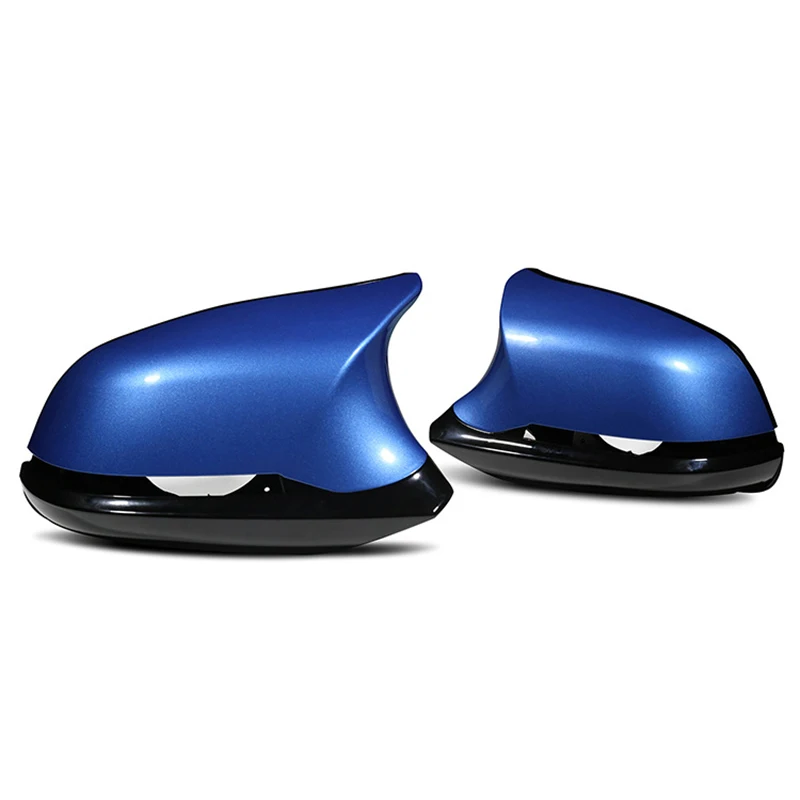 

Side Wing Mirror Covers Caps Replacement Decoration for Bmw 1-4 Series X1, E84 Blue