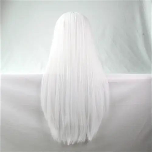 Synthetic Hair Wigs For Women Cosplay Wig 80 cm Straight Long Light Purple Wig With Bangs Pink Red Blue Blonde Brown Black Green - Image 7