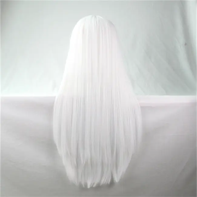 Synthetic Hair Wigs For Women Cosplay Wig 80 cm Straight Long Light Purple Wig With Bangs Pink Red Blue Blonde Brown Black Green - Image 7