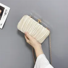 Женская сумка на одно плечо плиссированная бархатная сумочка вечерние сумки Minaudiere