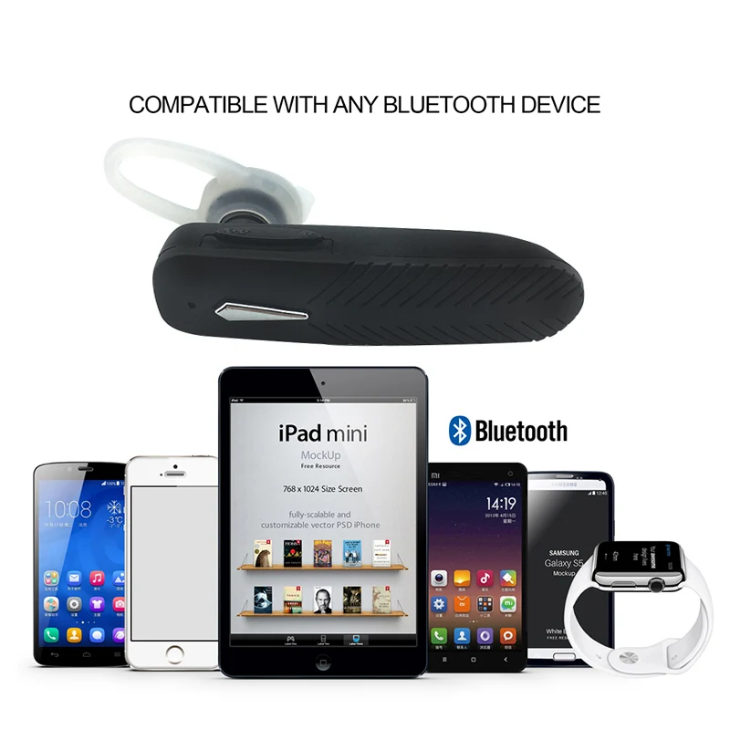 Беспроводные Bluetooth наушники BH320 Миниатюрная гарнитура спортивные с микрофоном