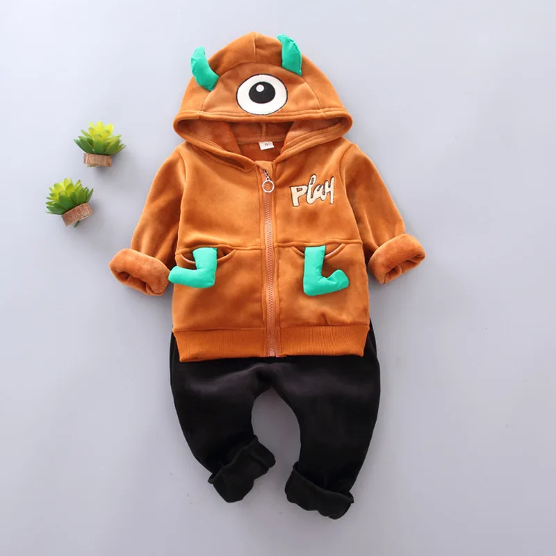 

Childrenswear Hoodie Suit Korean-style Two-Piece Set Baby Autumn And Winter New Season Children Infants Clothes Casual